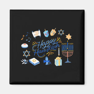 Lustige Menorah Chanukka 2025 Meowzel Chanukkah Jü Magnet