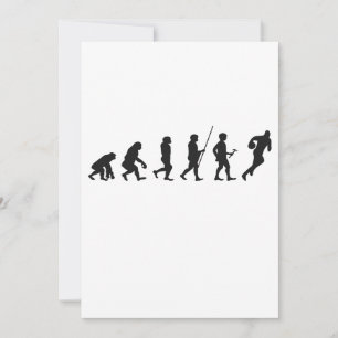 Lustige menschliche Evolution Fantasy-Fußball Spor Einladung