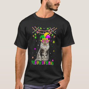 Lustige Meowdi Gras Maine Coon Katze Mardi Gras Ca T-Shirt