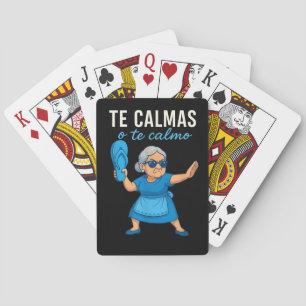 Lustige mexikanische spanische Oma Spielkarten