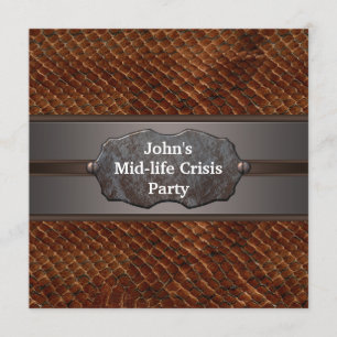 Lustige Midlife-Crisis-Mann 40. Geburtstagsfeier Einladung