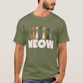 Lustige Miezekatzen-Crew beim Spähen | Katzenhumor T-Shirt