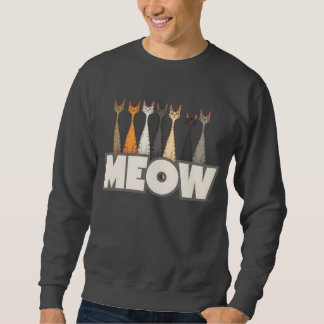 Lustige Miezekatzen-Crew, die herüberschaut | Katz Sweatshirt