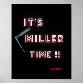 Lustige Miller-Zeit für Frauen Crna _ Krankenpfleg Poster