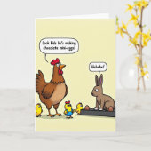 Lustige Mini-Eier-Szene Karte (Gelbe Blume)