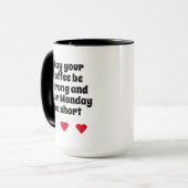 lustige minimale schwarzweiß-elegante Typografie Tasse (Vorderseite Links)