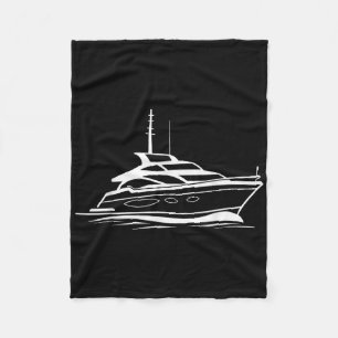 Lustige minimalistische Yacht einfaches Boot Yacht Fleecedecke