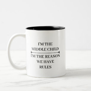 LUSTIGE MITTLERE KIND COOLE ZITATE INDIVIDUELLER N ZWEIFARBIGE TASSE