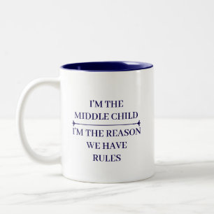 LUSTIGE MITTLERE KIND COOLE ZITATE INDIVIDUELLER N ZWEIFARBIGE TASSE
