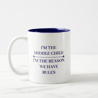 LUSTIGE MITTLERE KIND COOLE ZITATE INDIVIDUELLER N ZWEIFARBIGE TASSE