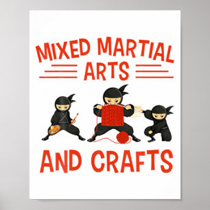 Lustige Mixed Martial Arts und Kunsthandwerk Karat Poster