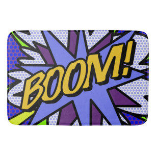 Lustige moderne Comic-Book BOOM Badematte