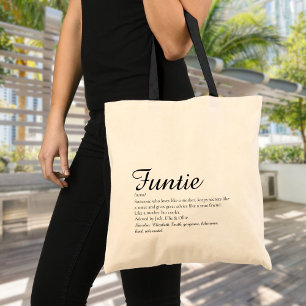 Lustige moderne coole Funtie-Tante Tante Definitio Tragetasche