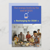 Lustige moderne Neujahrs-Postkarte 2026 Feiertagskarte (Vorne/Hinten)