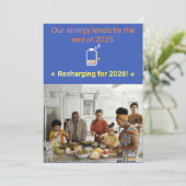 Lustige moderne Neujahrs-Postkarte 2026 Feiertagskarte (Stehend Vorderseite)