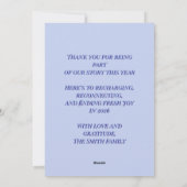 Lustige moderne Neujahrs-Postkarte 2026 Feiertagskarte (Rückseite)