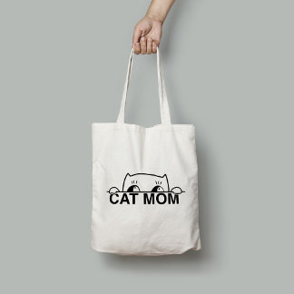 Lustige moderne Typografie Minimalist Katzenmutter Tasche