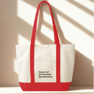Lustige moderne Typografie schwarze Text-Tasche Tragetasche