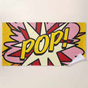 Lustige moderne typografische Comic-POP-Trendy Strandtuch