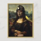 Lustige Mona Lisa Parodie Postkarte (Vorderseite)