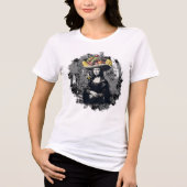 Lustige Mona Lisa und Affe Tri-Blend Shirt (Vorderseite)