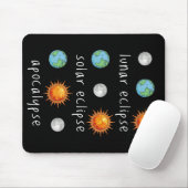 Lustige Mond-Sonnenfinsternis-Apokalypse Mousepad (Mit Mouse)