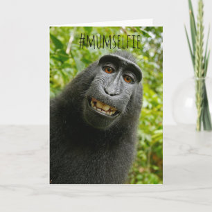 Lustige Monkey Selfie Muttertagskarte Karte