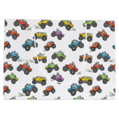 Lustige Monster-Trucks Geburtstag Große Geschenktüte (Rückseite)