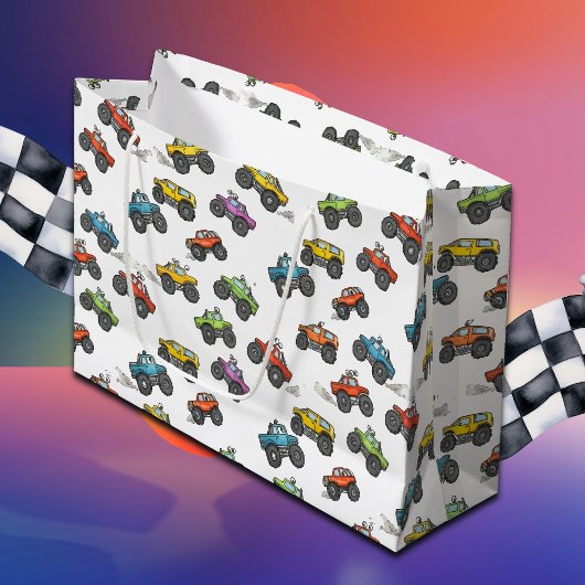 Lustige Monster-Trucks Geburtstag Große Geschenktüte