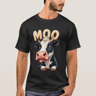 Lustige Moo-Kuh Süße Farm Tier Humor T-Shirt