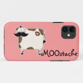 lustige MOOstache-Schnurrkuh Case-Mate iPhone Hülle (Rückseite (Horizontal))