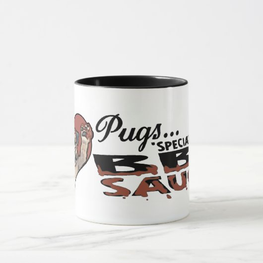 Lustige Mops GRILLEN Tasse (Zentrum)
