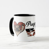 Lustige Mops GRILLEN Tasse (Vorderseite Links)