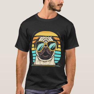 Lustige Mops mit Brille T-Shirt