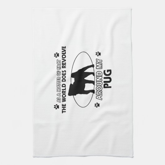 Lustige Mopsentwürfe Handtuch (Vertikal)