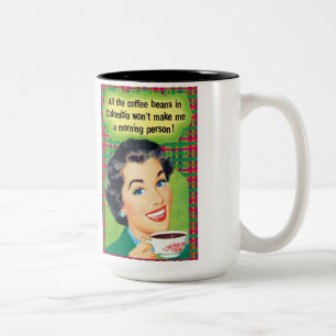 Lustige Morgen-Person Zweifarbige Tasse