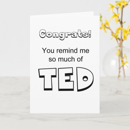 lustige motivierend Glückwünsche Karte (Gelbe Blume)