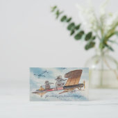 Lustige motivierend Lautsprecher-Pilotreise Visitenkarte (Stehend Vorderseite)