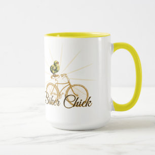 Lustige Motorrad-Henne Vintage Tasse