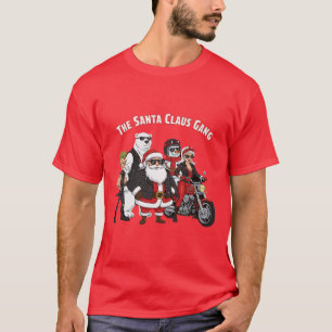 Lustige Motorradfahrer-Weihnachtsmann-Gang   Rock  T-Shirt