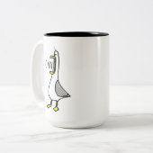 Lustige Möwe Keramik Tasse (Vorderseite Links)