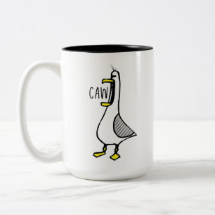 Lustige Möwe Keramik Tasse