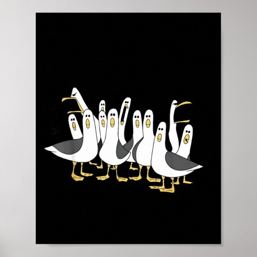 Lustige Möwe Mama Meer Leben Muttertag Vogel Poster (Vorne)