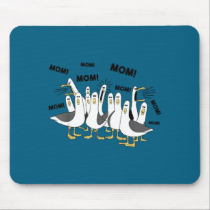 Lustige Möwe Mama Ozean Leben Muttertag Vogel Mousepad