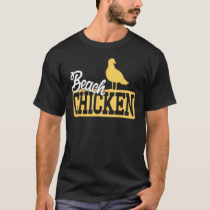 Lustige Möwe Strand Huhn T-Shirt
