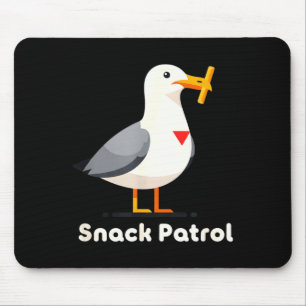 Lustige Möwe Strand Lebensmittel Liebhaber Snack-P Mousepad
