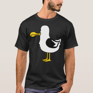 lustige Möwe Strand Vogel Hund Tier Kunst T-Shirt