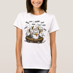 Lustige Möwen-Mama Muttertagsgeschenk Cartoon T-Shirt
