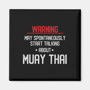 Lustige Muay-Thai-Warnung - Nak Muay, Kickboxen Gi Magnet