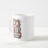 Lustige müde Eule Kaffee Kaffeetasse (Vorderseite Links)